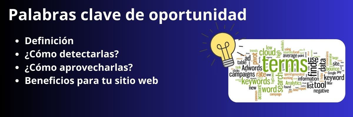 palabras clave de oportunidad keyword
