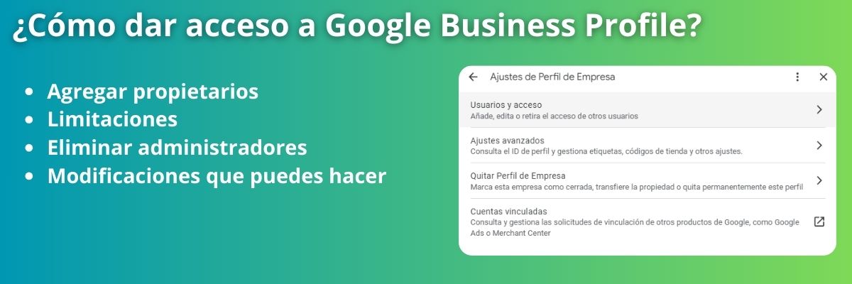 Cómo dar acceso a google my business profile a otros usuarios